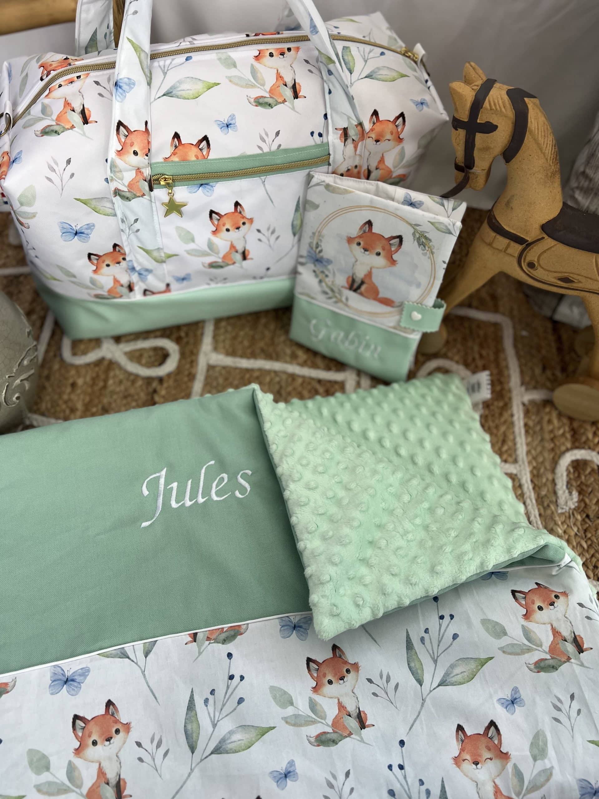Exemples de tissus pour votre couverture bébé à personnaliser.