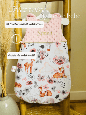 Gigoteuse bébé à personnaliser les Créa de Jenni
