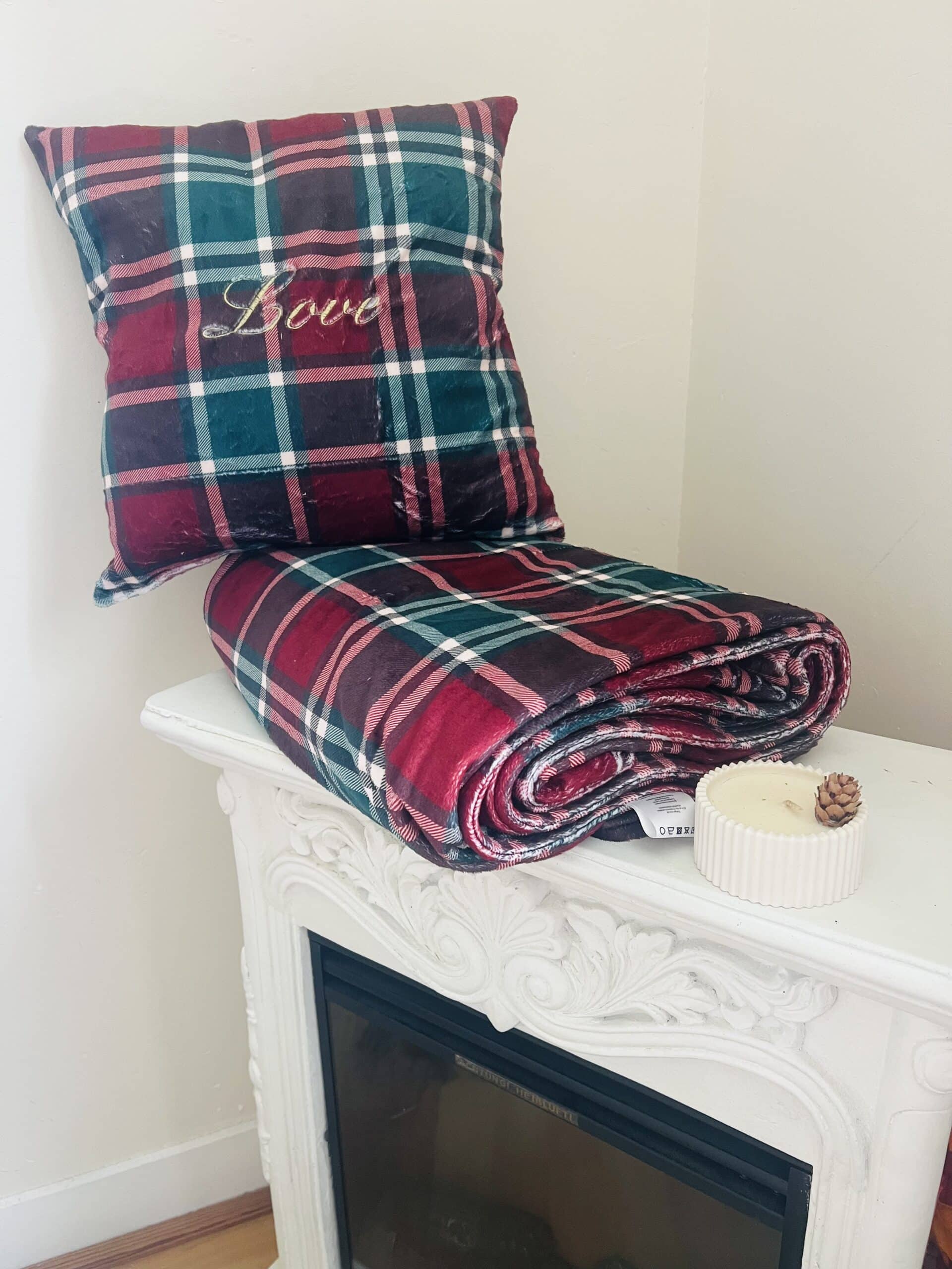 Plaid Écossais Bordeaux - à personnaliser – Image 3