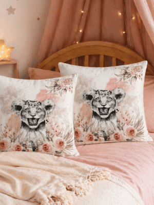 Coussin Lionceau bohème chic
