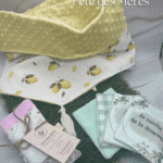Echarpe Citrons, étui, lingettes