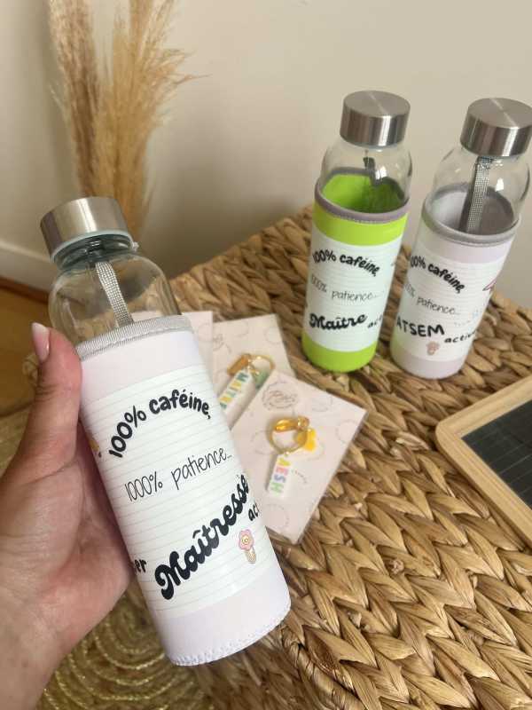 Idée cadeau pour Maîtresse - Gourde en verre 50 cl – Image 3