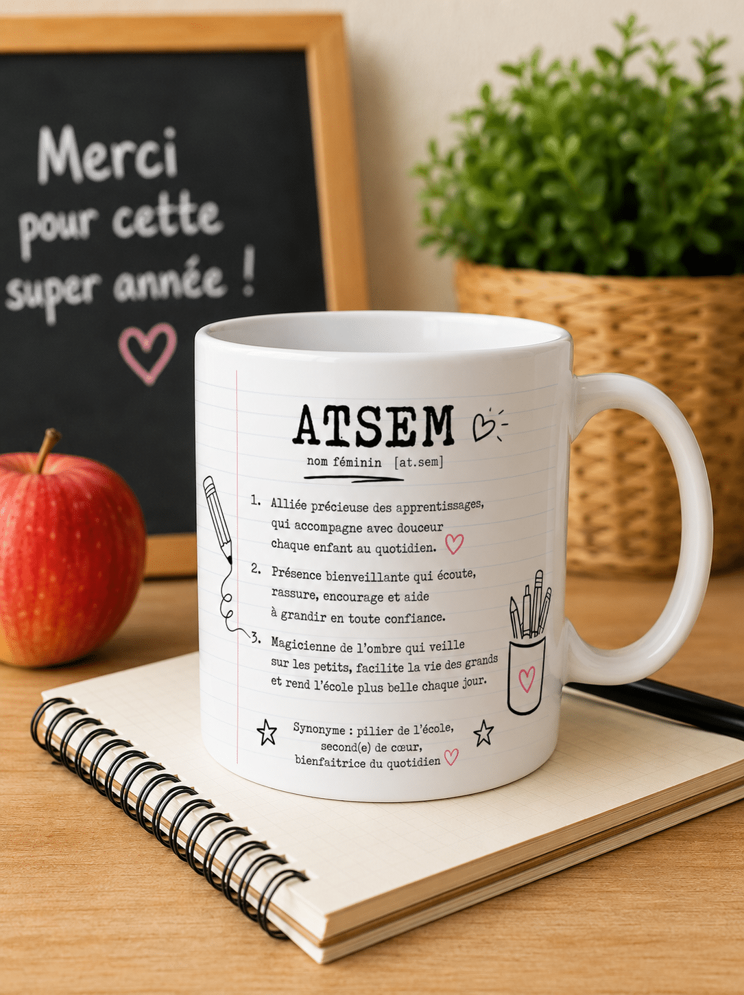 Tasse personnalisée “Nounou”, “Maîtresse” ou “ATSEM” – Image 2