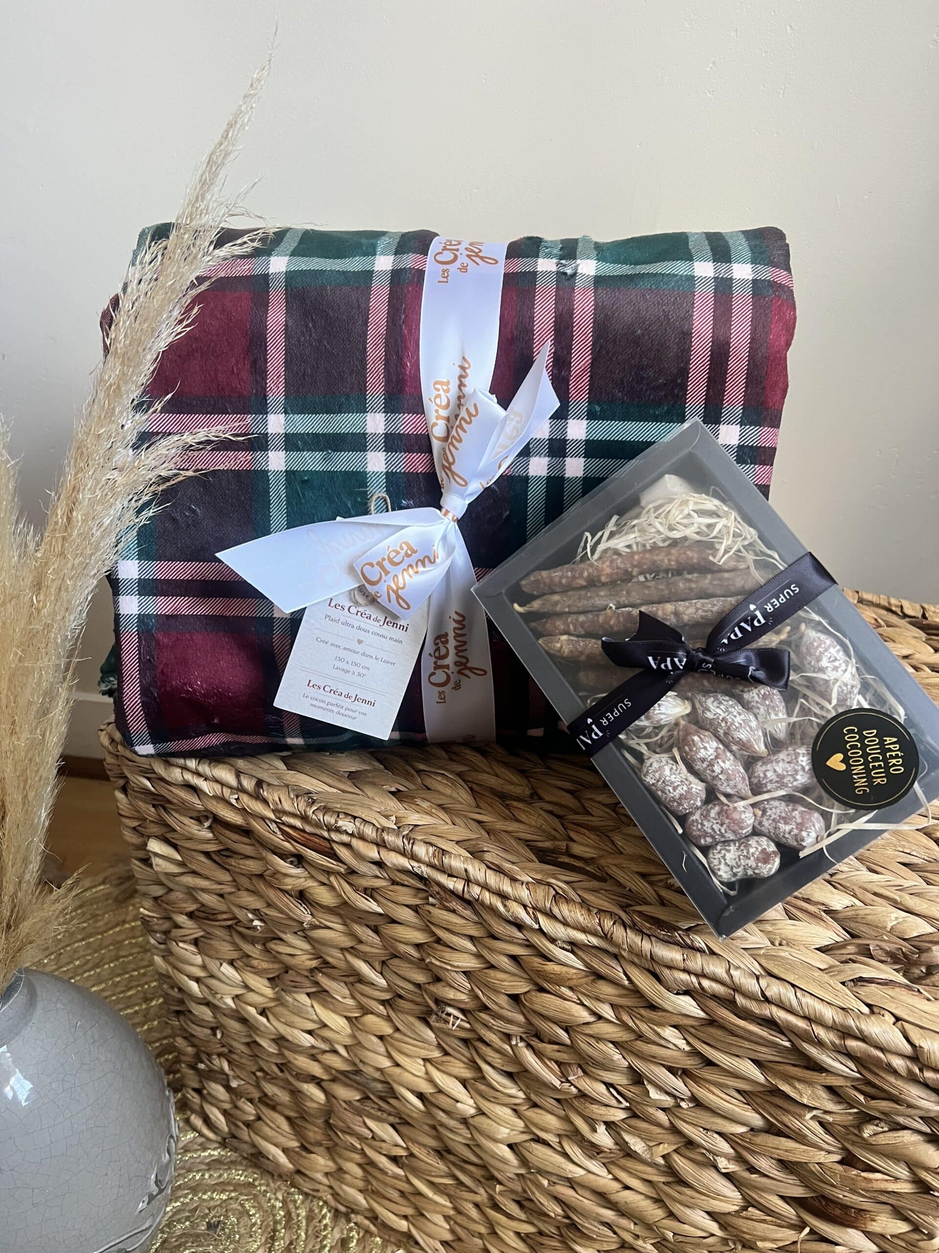 Coffret Plaid & Apéro Cocooning – Spécial Papa 🧸🍷 – Image 2
