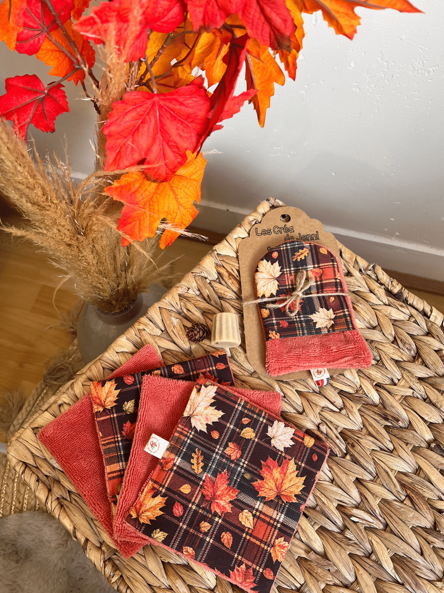 Gant démaquillant d'automne - lavable à composer – Image 2
