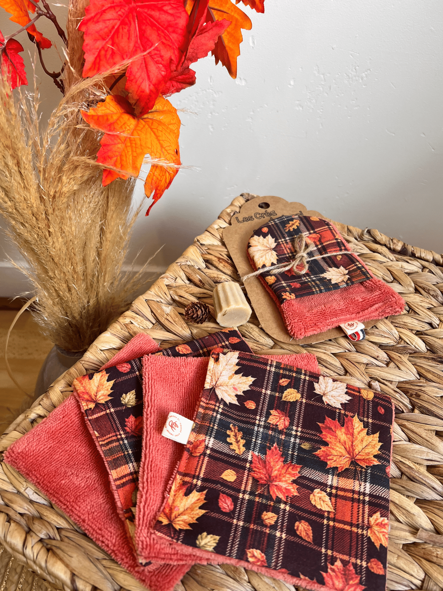 Lingettes démaquillantes d'automne lavables à composer – Image 4